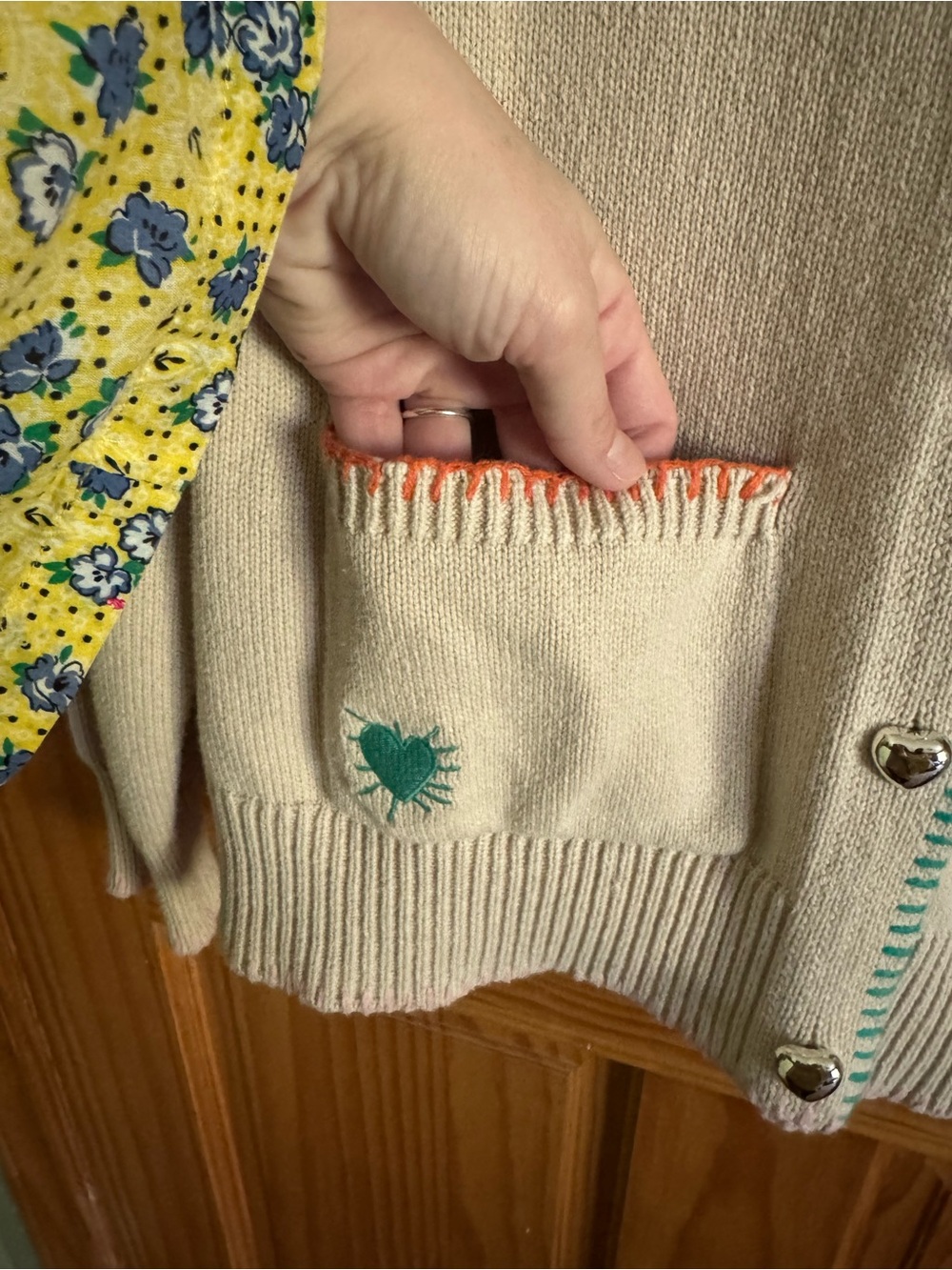 XO KR by Kerri Rosenthal Heart Cardigan — Size M - Picture 4 of 10
